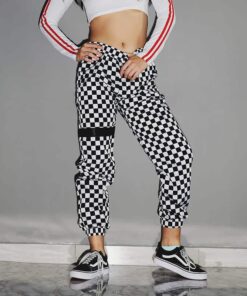 Baggy Checkerboard Sweatpants 2