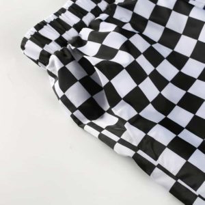 Baggy Checkerboard Sweatpants Details 2