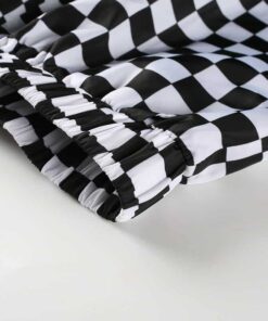 Baggy Checkerboard Sweatpants Details 3