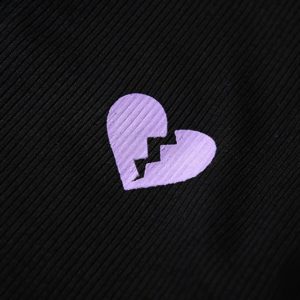 Broken Heart Top with Rainbow Buttons Details 2
