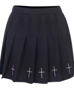 Cross Pleated Skirt