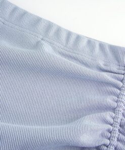 High Waist Ribbed Mini Skirt Details