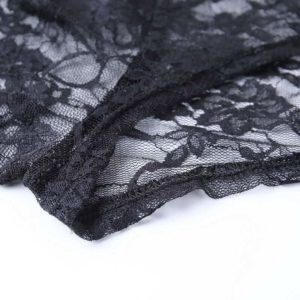 Long Sleeve Lace Short Top Details 2