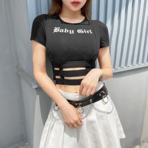 22Baby Girl22 Crop Top with Waist Ribbons 2