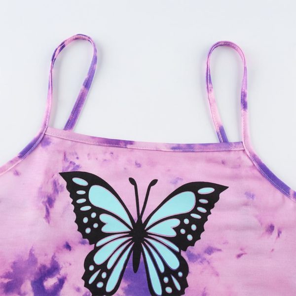 Butterfly Tie Dye Tank Top Details