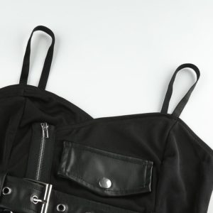 Camisole with Belt & Pocket Details