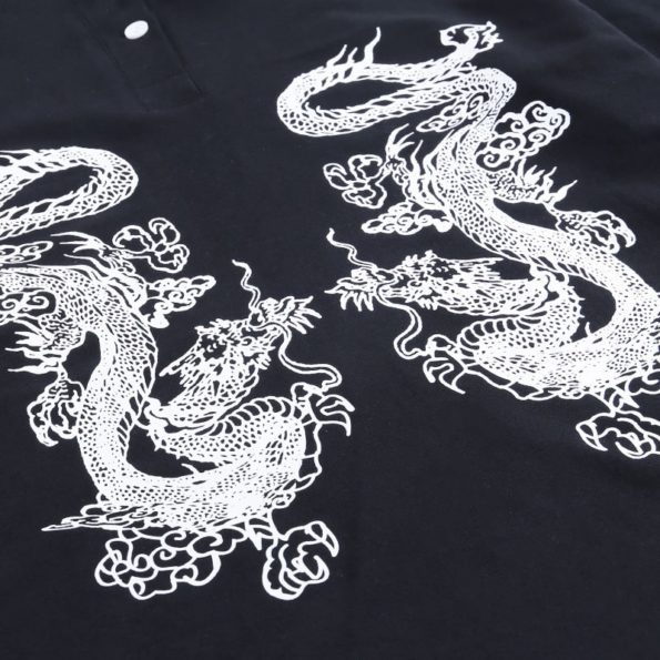 Dragons Print Long Shirt - Ninja Cosmico