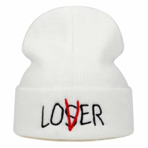 Lover Loser Beanie Hat White