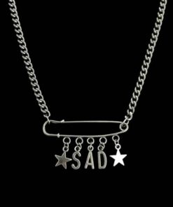 22Sad22 Stars Pendant in Safety Pin Necklace 3