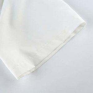 Black & White Turn-Down Collar Shirt Details 3