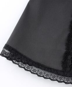 Lace Satin Mini Dress Details 3
