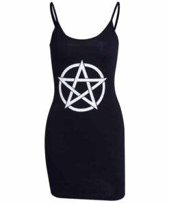 Pentagram Black Mini Dress Full