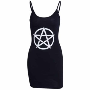 Pentagram Black Mini Dress Full