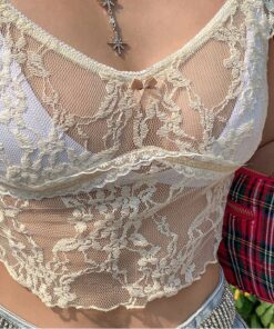 White Lace Crop Top 3