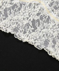 White Lace Crop Top Details 4