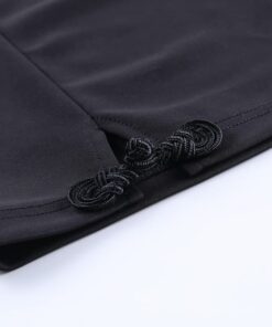 Black Mini Dress with Dragon Details 3