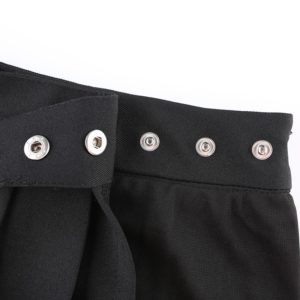 High Waist Irregular Pleated Mini Skirt Details 2