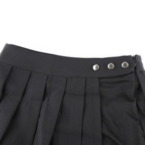High Waist Irregular Pleated Mini Skirt Details