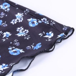 Black Floral Ruffle Dress Details 4