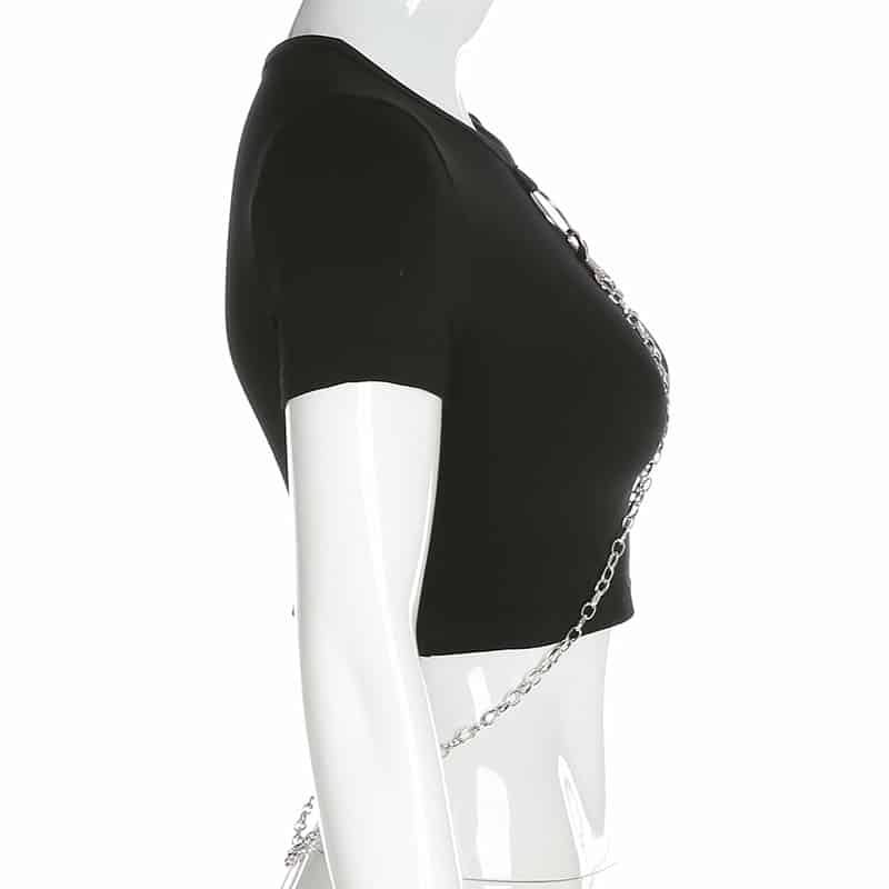 Crop Top with Ring Chains - Ninja Cosmico