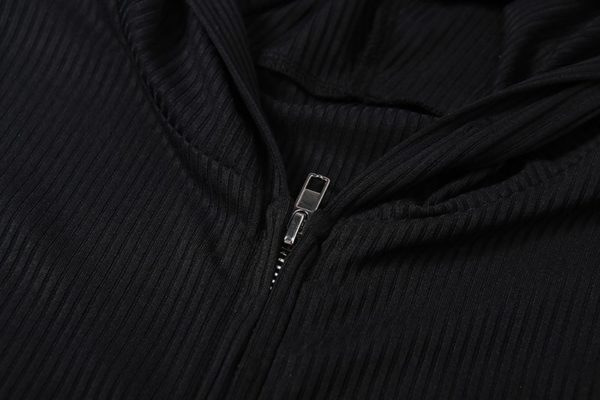 Hooded Jacket with Zipper Details 3