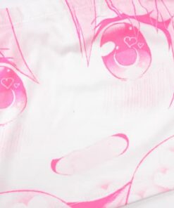 Pink Kawaii Manga Tank Top Details