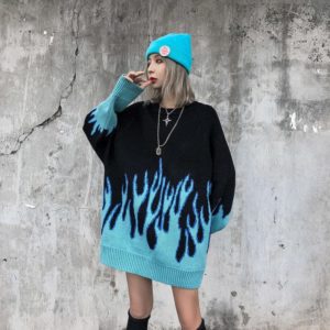 Flaming Oversized Sweater