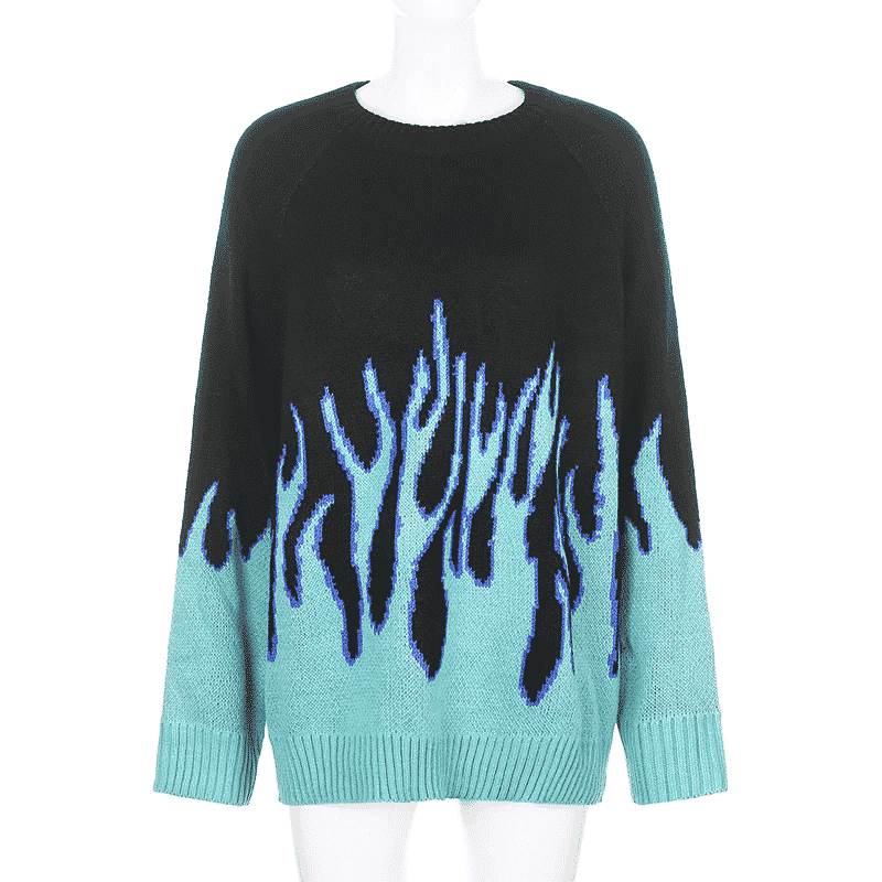 Flaming Oversized Sweater