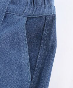 High Waist Blue Jeans with Pockets Details 2