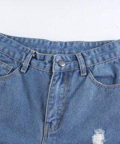 High Waist Distressed Jeans Details