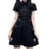 Gothic High Waist Mini Dress with Cross