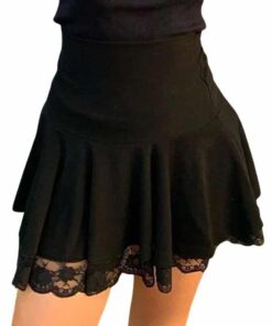 Gothic Lace Pleated Mini Skirt 2