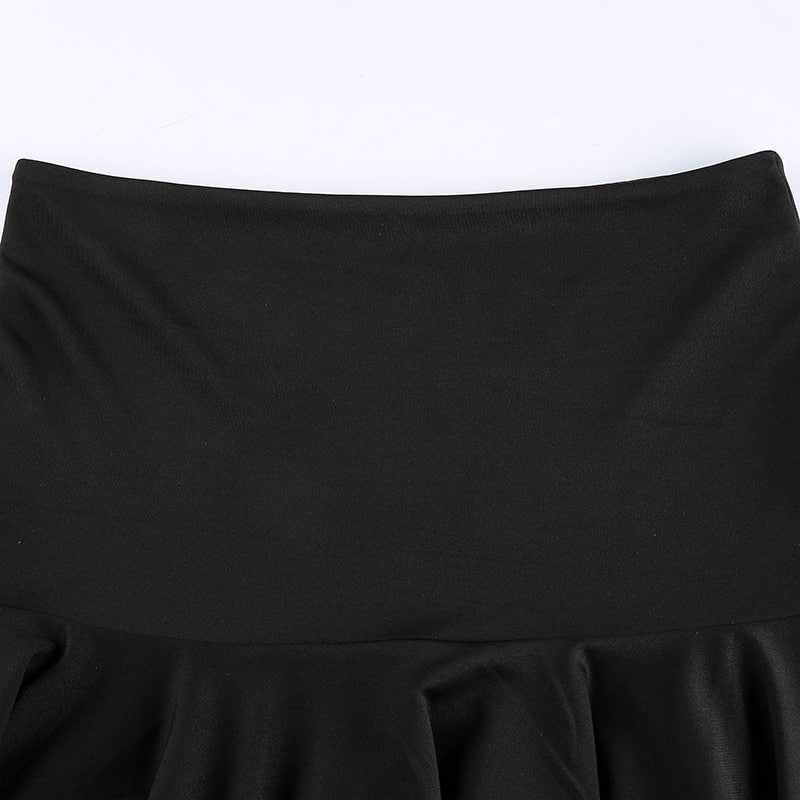 Gothic Lace Pleated Mini Skirt - Ninja Cosmico