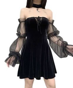 Gothic Mesh Mini Dress 2