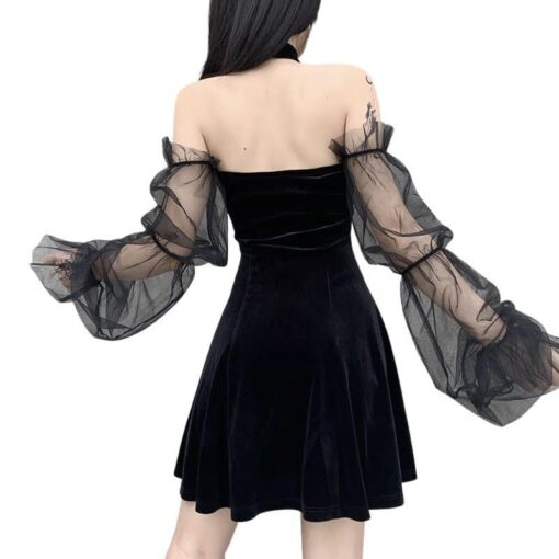 Gothic Mesh Mini Dress 4