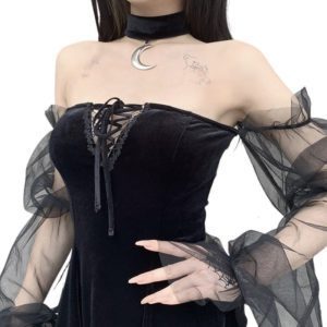 Gothic Mesh Mini Dress 5