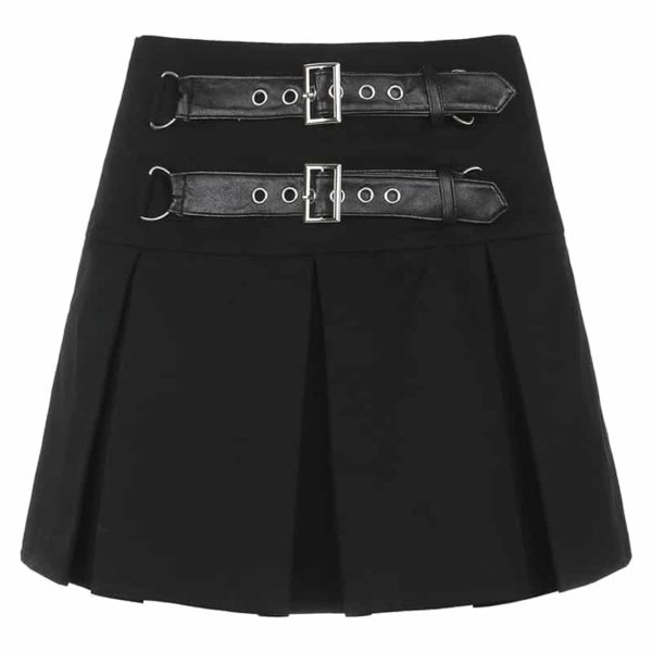 Mini Skirt with Double Belts