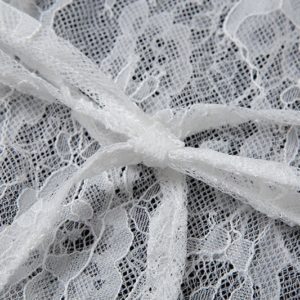 White Floral Lace Cardigan Details 2
