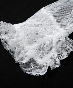 White Floral Lace Cardigan Details 3