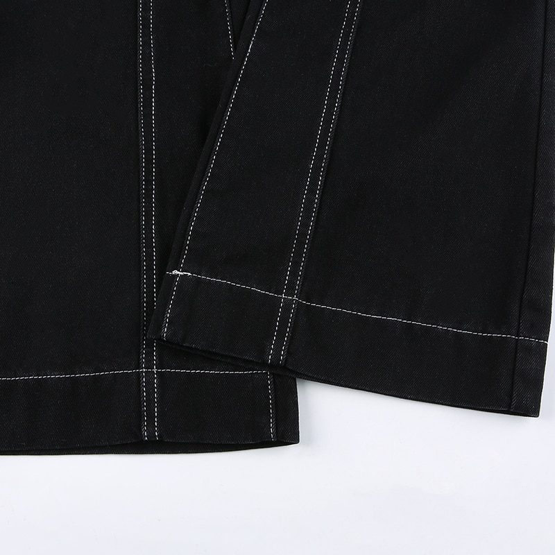 Threaded Black Pants