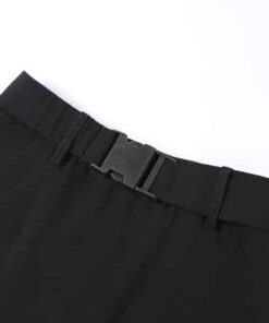 High Waist Denim Pleated Mini Skirt Details