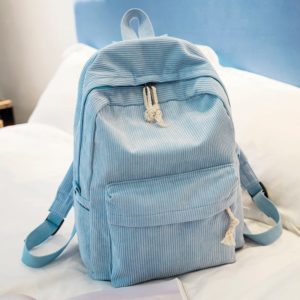 Corduroy Backpack Blue