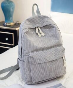 Corduroy Backpack Grey