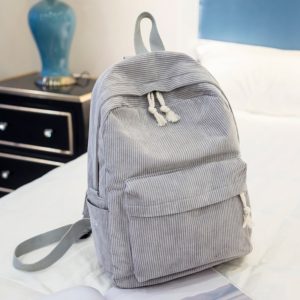 Corduroy Backpack Grey