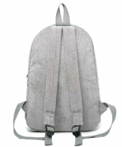 Corduroy Backpack Grey Back