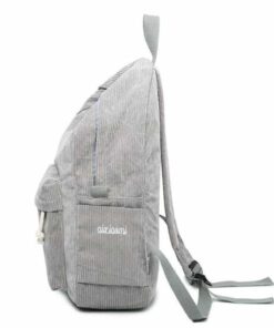 Corduroy Backpack Grey Side