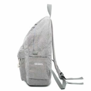 Corduroy Backpack Grey Side