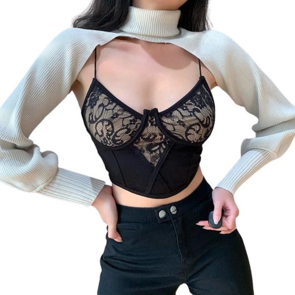 Cropped Lace Cami Top 4