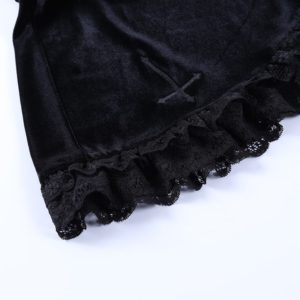 High Waist Lace Ruffles Mini Skirt Details 4
