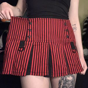 High Waist Striped Mini Skirt 7